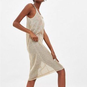 LOWEST Zara SPARKLY Openwork Dress